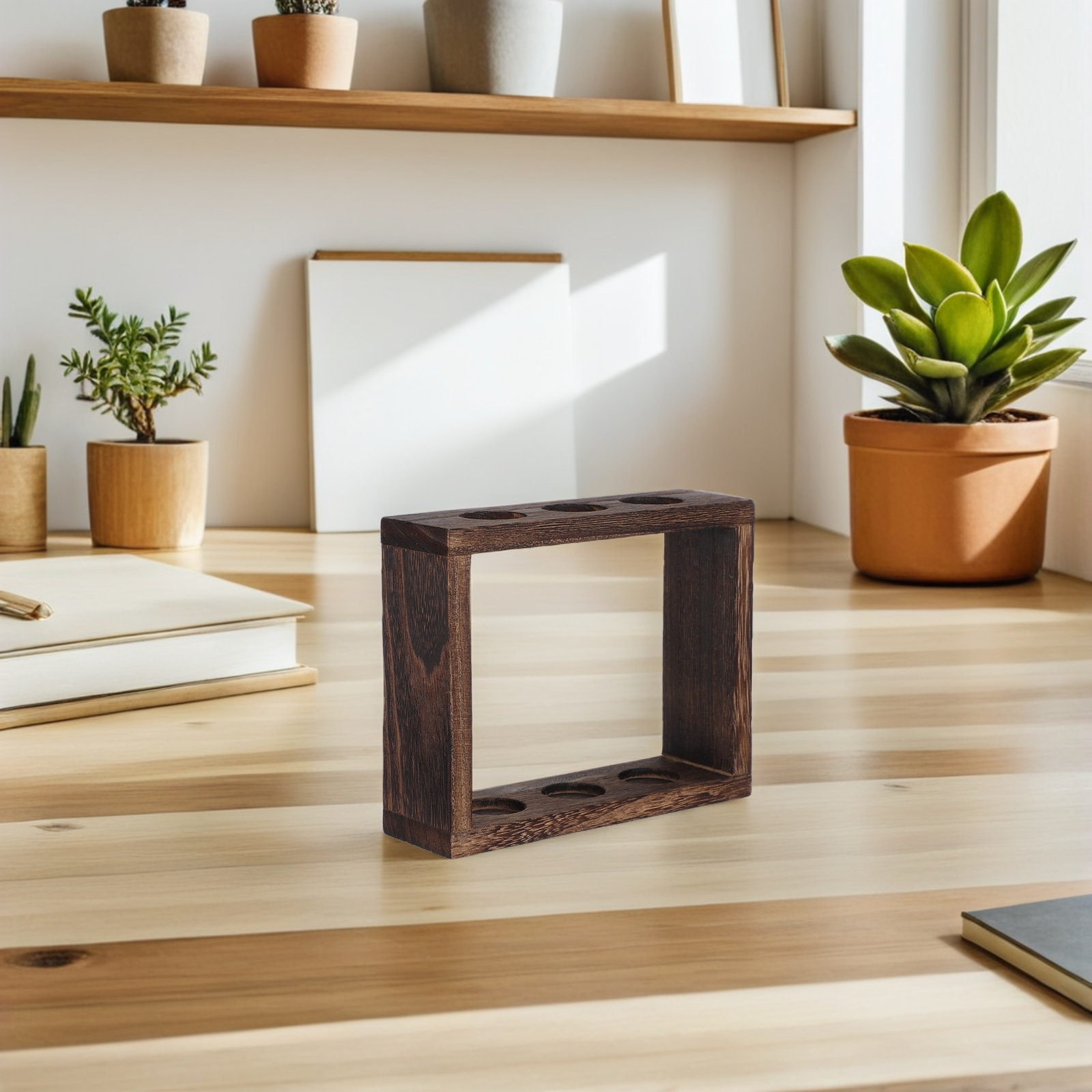 Propagation Station Vase - 3 Tüplü Masaüstü Hidroponik Saksı Rafı,