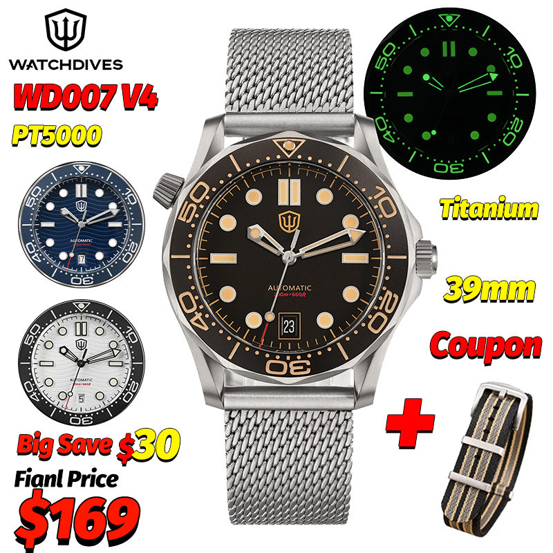 Plastic Dome Clear - Watchdives Wd007 V4 39Mm NTTD Otomatik