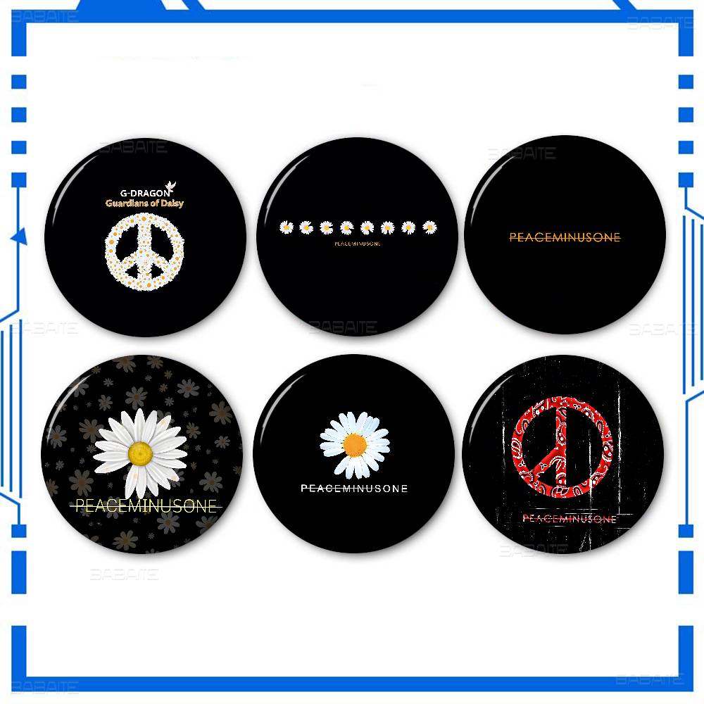 Peat Pellet Tray - P-P-Peaceminusones LOGO 58mm El Yapımı Broş