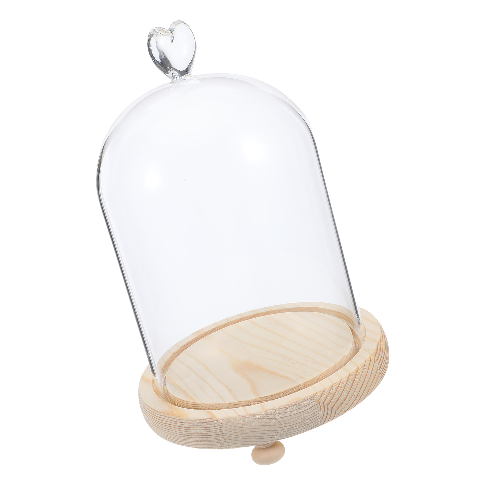 Ahşap Tabanlı Kalp Şeklinde Ca - Plastic Dome Clear incelemesi ve fiyatı